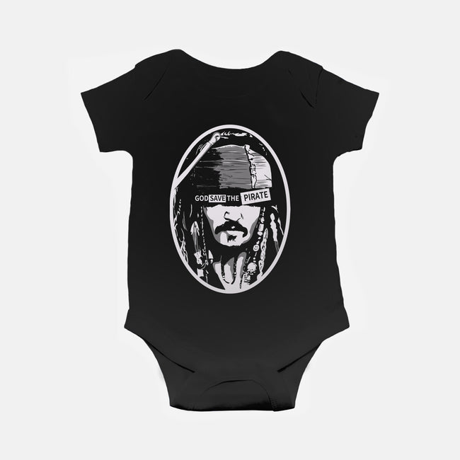 God Save The Pirate-baby basic onesie-Claudia