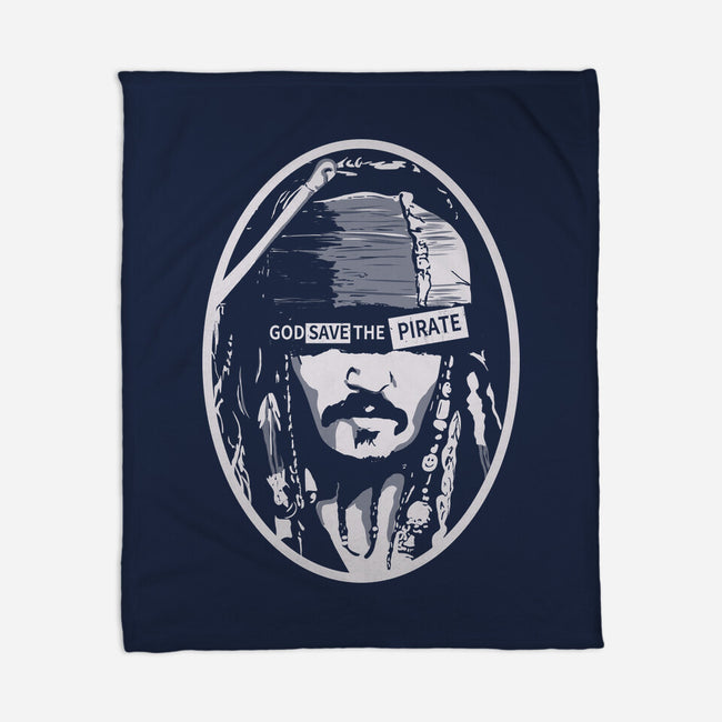 God Save The Pirate-none fleece blanket-Claudia