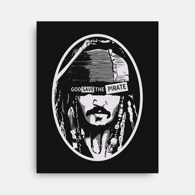 God Save The Pirate-none stretched canvas-Claudia