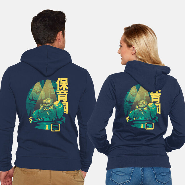 Velociraptor Nursery-unisex zip-up sweatshirt-Sketchdemao