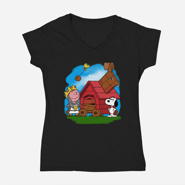 Charlie And The Holy Grail-womens v-neck tee-drbutler