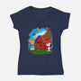 Charlie And The Holy Grail-womens v-neck tee-drbutler