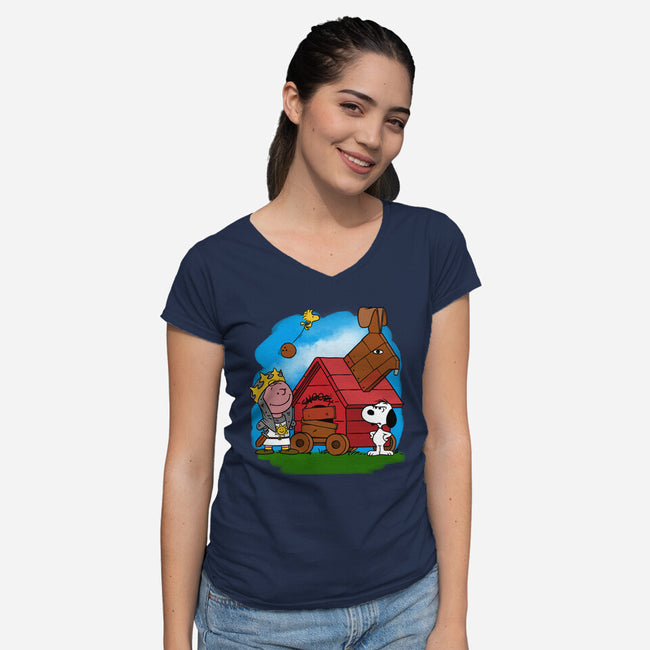 Charlie And The Holy Grail-womens v-neck tee-drbutler