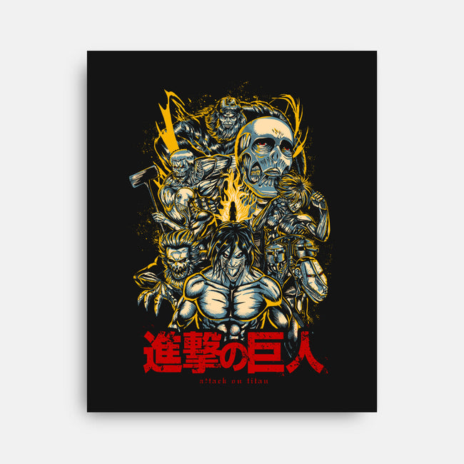 All The Titans For Attack-none stretched canvas-Knegosfield