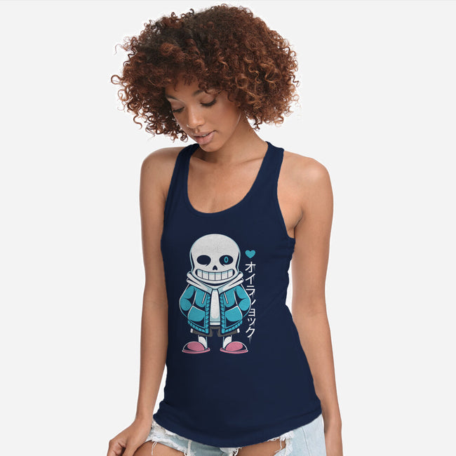 Sans Lazy Bones-womens racerback tank-Alundrart