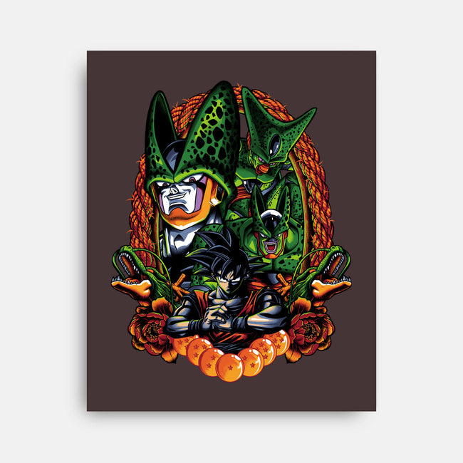 Android Eater-none stretched canvas-Badbone Collections