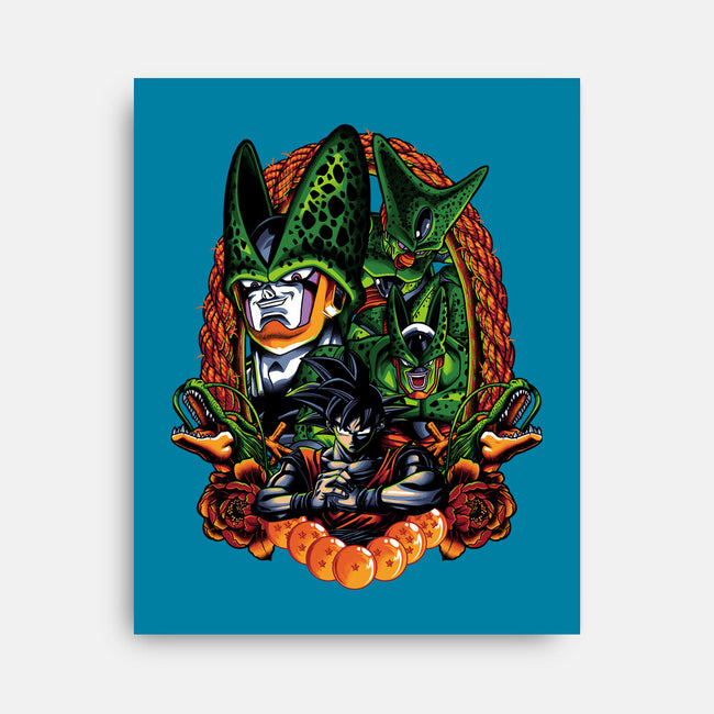 Android Eater-none stretched canvas-Badbone Collections