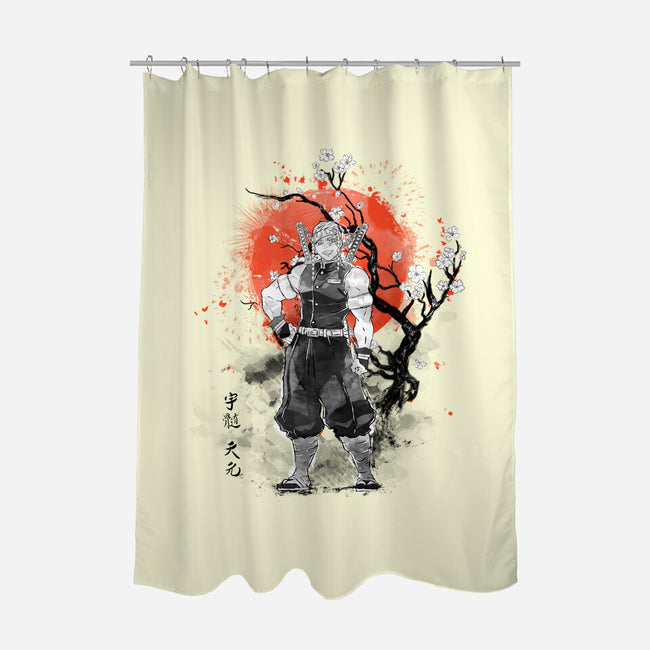 Uzui At Sakura Tree-none polyester shower curtain-IKILO
