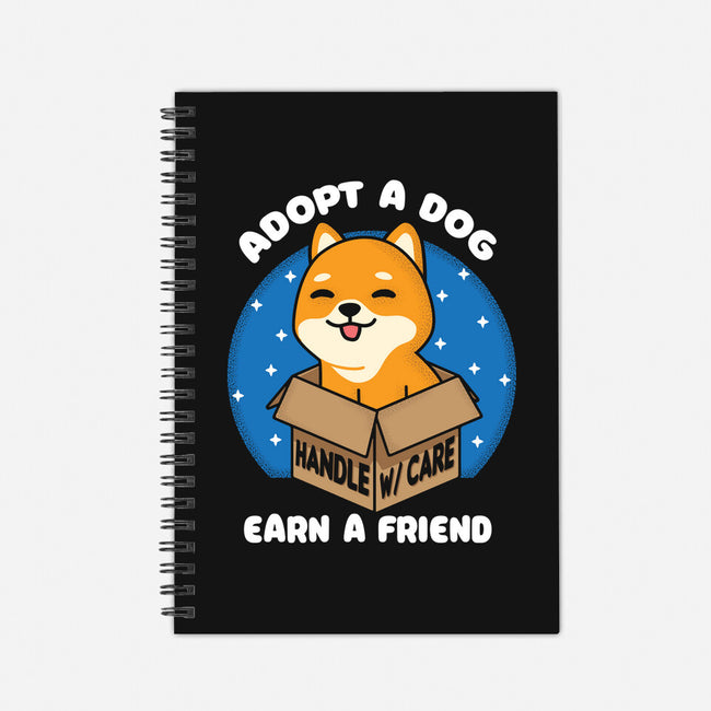 Adopt A Dog-none dot grid notebook-turborat14
