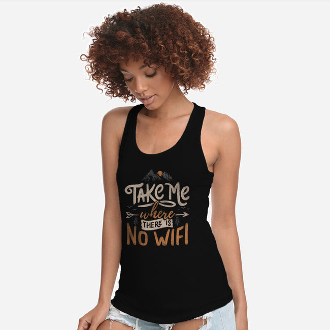 Where There Is No Wifi-womens racerback tank-tobefonseca