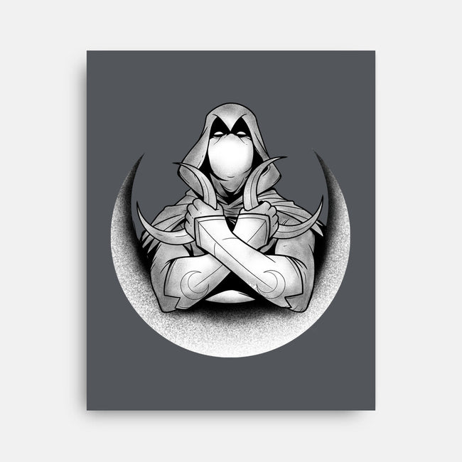 Knight Of The Moon-none stretched canvas-Douglasstencil