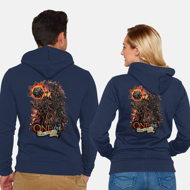 One Die To Roll Them All-unisex zip-up sweatshirt-Knegosfield