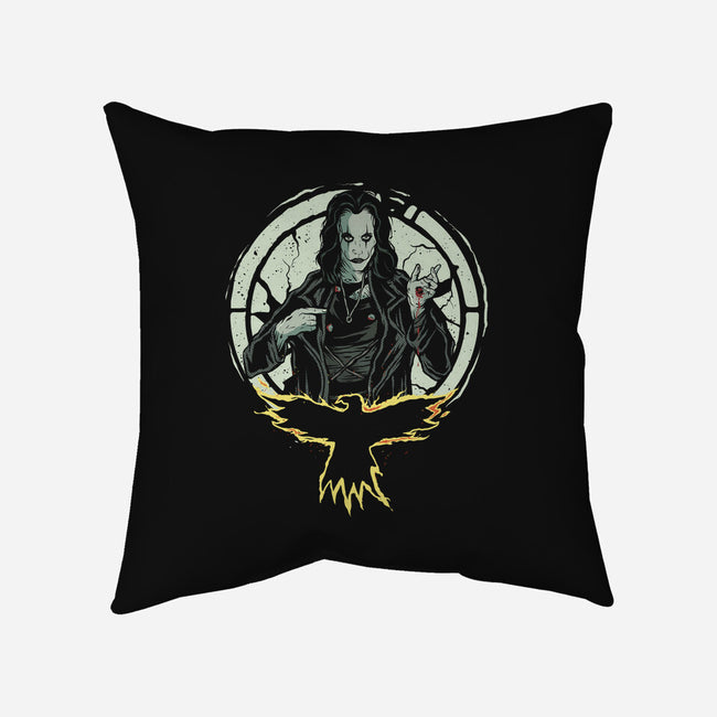 Every Night I Burn-none removable cover w insert throw pillow-Green Devil
