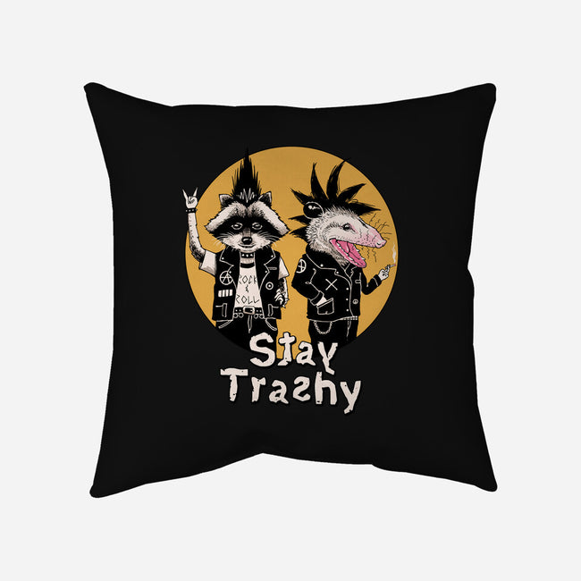 Stay Trashy-none removable cover throw pillow-vp021