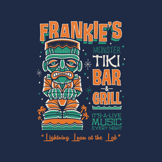 Frankie's Monster Tiki Bar-none polyester shower curtain-Nemons
