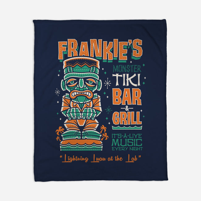 Frankie's Monster Tiki Bar-none fleece blanket-Nemons