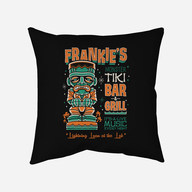 Frankie's Monster Tiki Bar-none removable cover throw pillow-Nemons