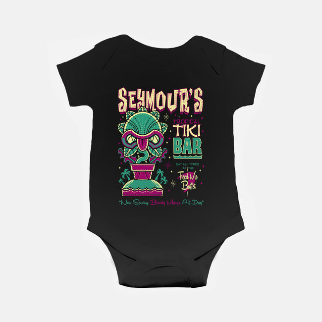 Seymour's Tropical Tiki Bar-baby basic onesie-Nemons