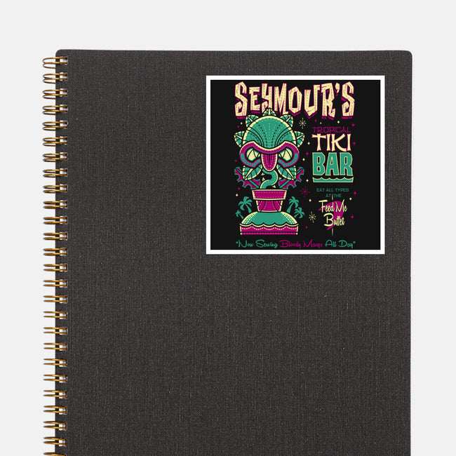 Seymour's Tropical Tiki Bar-none glossy sticker-Nemons