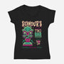 Seymour's Tropical Tiki Bar-womens v-neck tee-Nemons