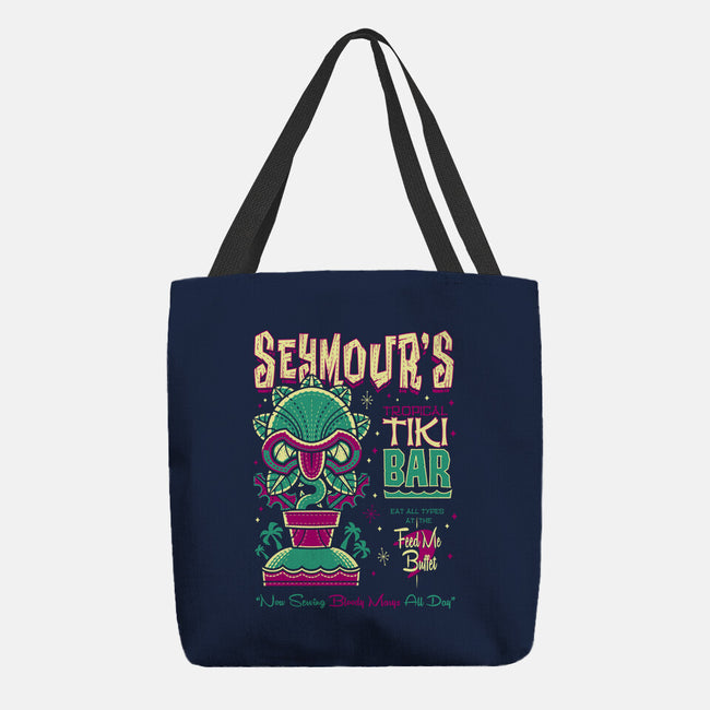 Seymour's Tropical Tiki Bar-none basic tote bag-Nemons