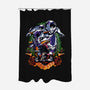 Planet Destroyer-none polyester shower curtain-Badbone Collections