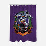 Planet Destroyer-none polyester shower curtain-Badbone Collections