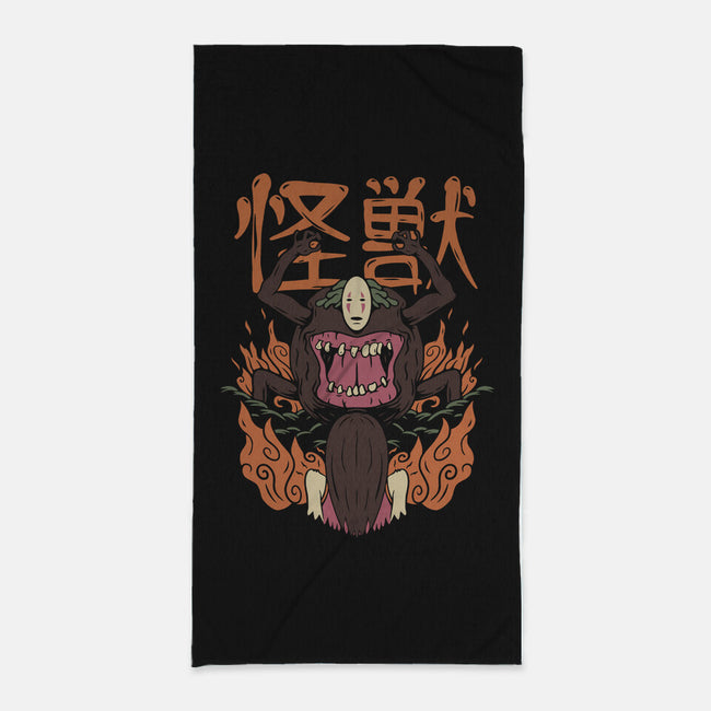 The No Face Monster Kaiju-none beach towel-rondes