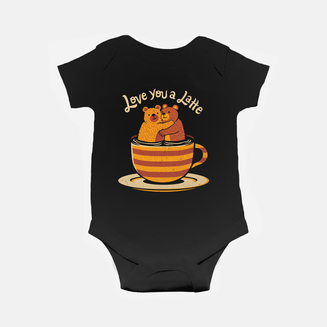 Love You A Latte Bears-baby basic onesie-tobefonseca