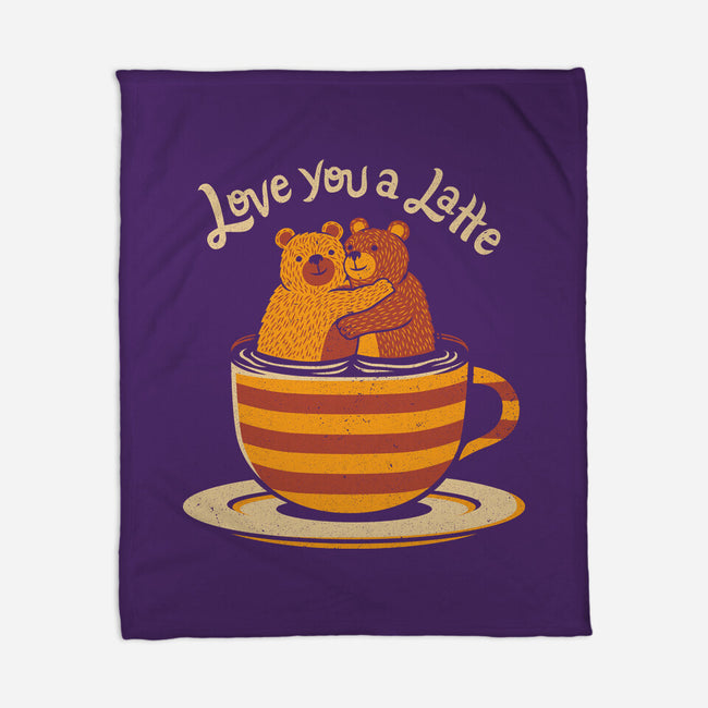 Love You A Latte Bears-none fleece blanket-tobefonseca