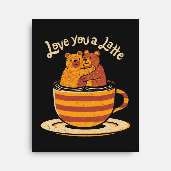 Love You A Latte Bears-none stretched canvas-tobefonseca