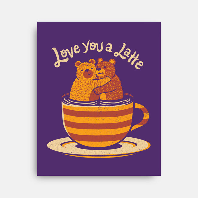Love You A Latte Bears-none stretched canvas-tobefonseca