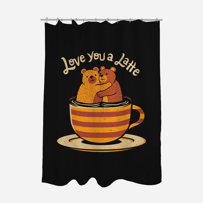 Love You A Latte Bears-none polyester shower curtain-tobefonseca