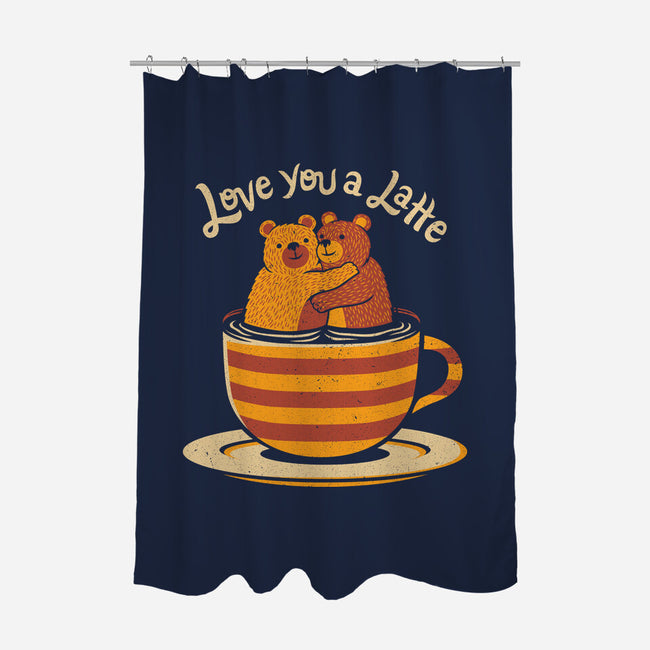 Love You A Latte Bears-none polyester shower curtain-tobefonseca