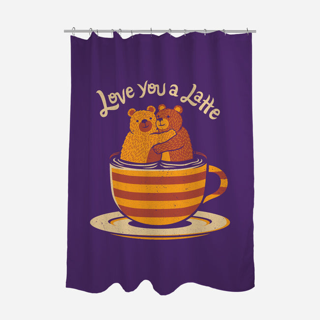 Love You A Latte Bears-none polyester shower curtain-tobefonseca