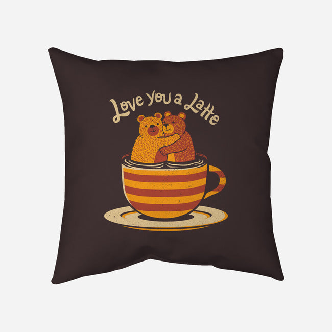 Love You A Latte Bears-none removable cover w insert throw pillow-tobefonseca