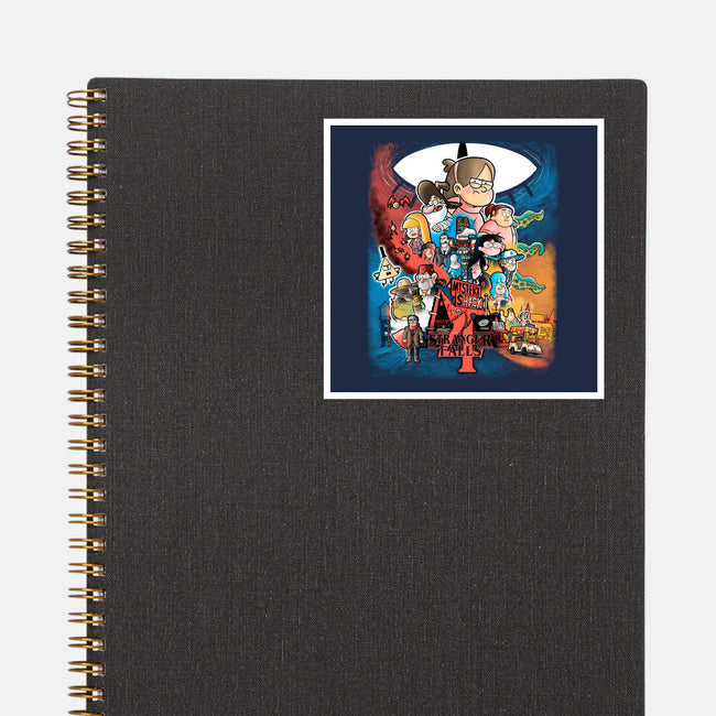 Stranger Falls 4-none glossy sticker-trheewood