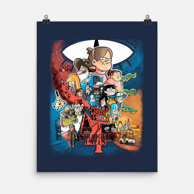 Stranger Falls 4-none matte poster-trheewood