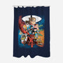 Stranger Falls 4-none polyester shower curtain-trheewood