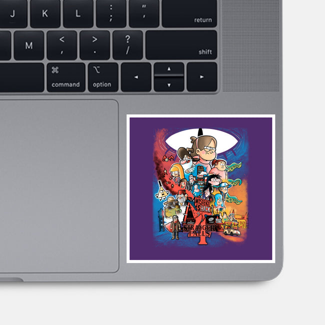 Stranger Falls 4-none glossy sticker-trheewood