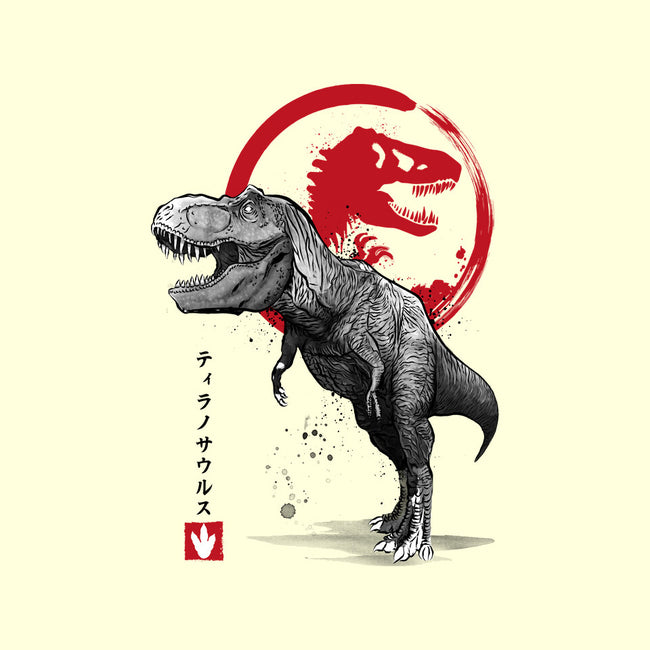 Tyrannosaurus Sumi-E-none glossy sticker-DrMonekers