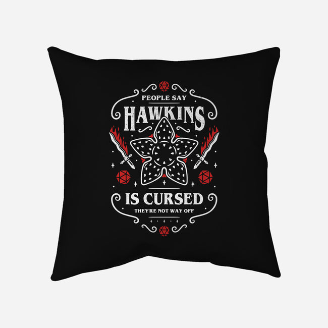 Hawkins Is Cursed-none removable cover w insert throw pillow-Alundrart