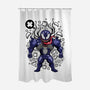 Cartoon Symbiote-none polyester shower curtain-ElMattew