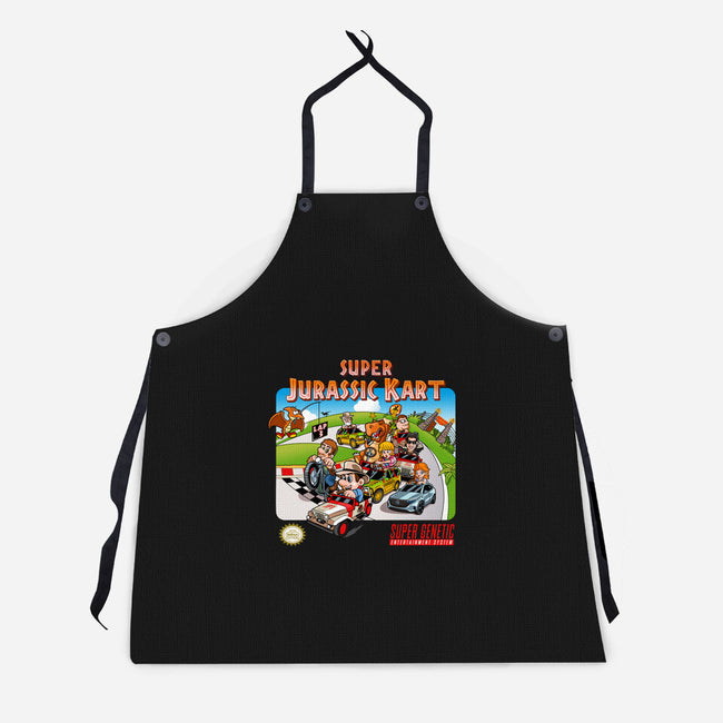 Jurassic Kart-unisex kitchen apron-daobiwan