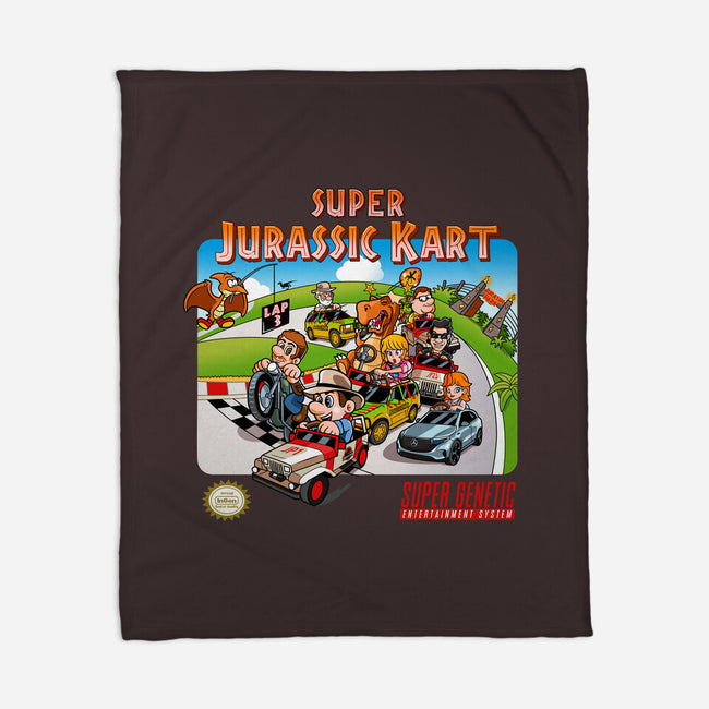 Jurassic Kart-none fleece blanket-daobiwan