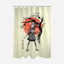 Nobara At Sakura Tree-none polyester shower curtain-IKILO