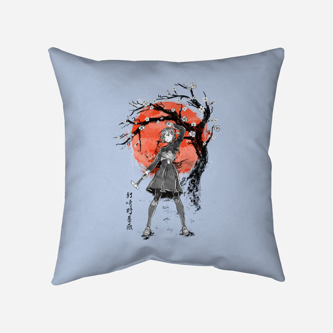 Nobara At Sakura Tree-none removable cover w insert throw pillow-IKILO