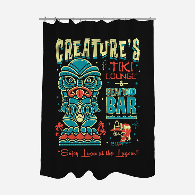 Creature's Tiki Lounge-none polyester shower curtain-Nemons