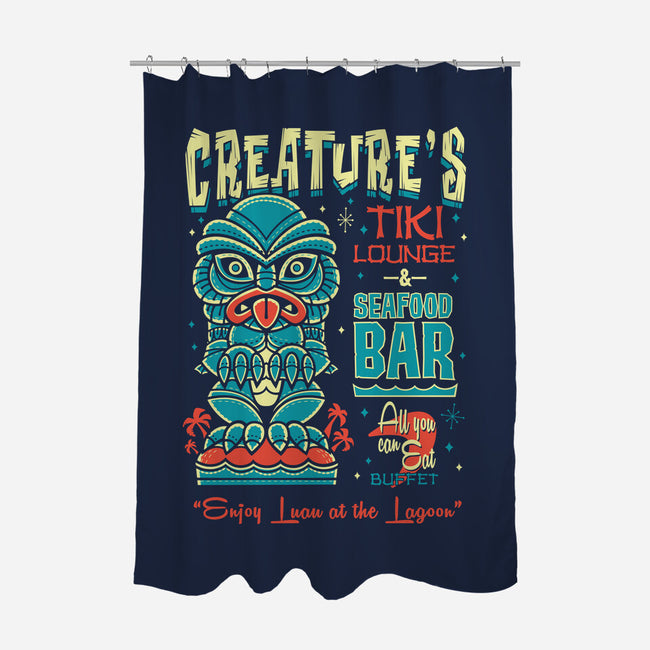 Creature's Tiki Lounge-none polyester shower curtain-Nemons