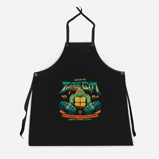 Mikey's Gym-unisex kitchen apron-teesgeex